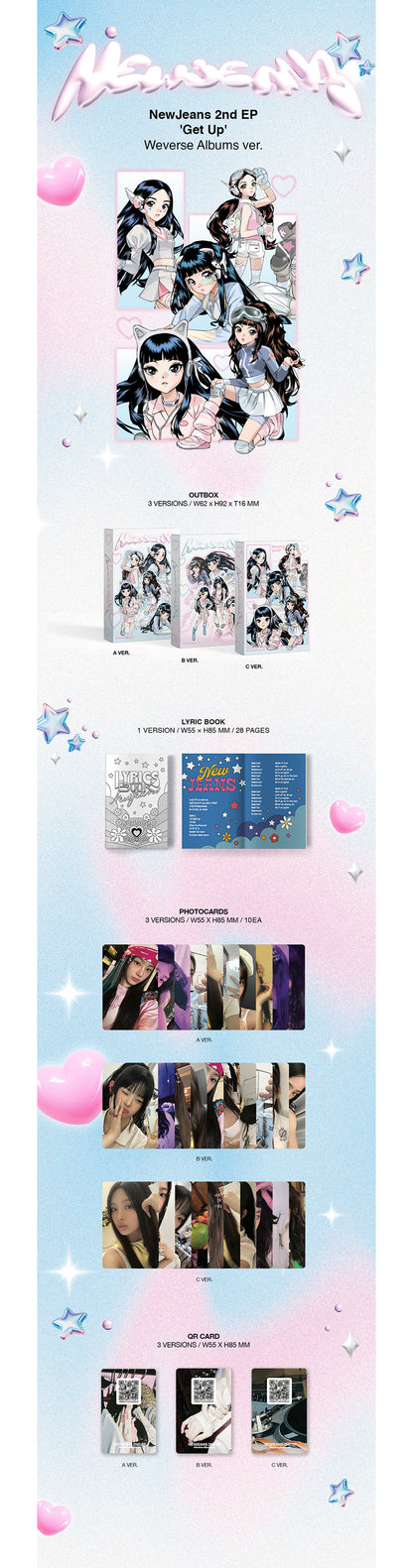 뉴진스 (NewJeans) - 2nd EP 'Get Up' [Weverse Albums ver.] Random