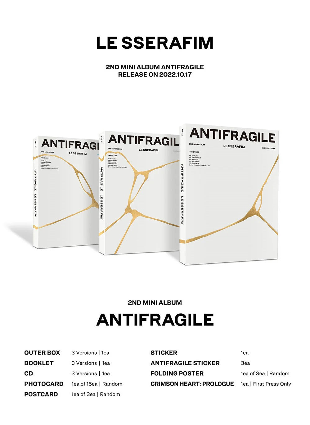 LE SSERAFIM – 2nd Mini Album: ANTIFRAGILE Weverse Version